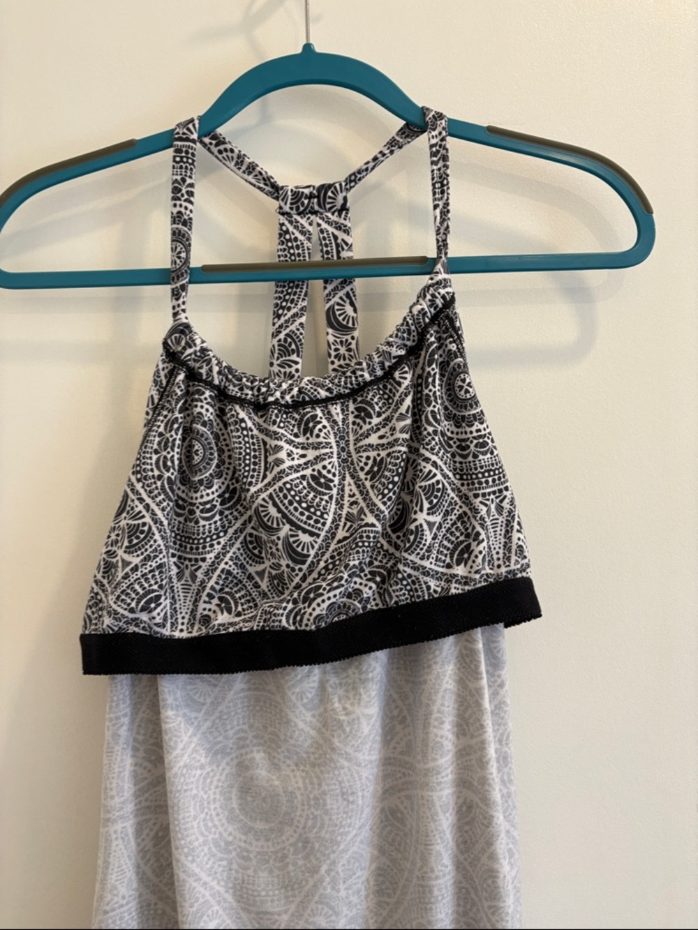 Prana Sleeveless Black & White Patterned Halter Dress - Picture 3 of 4